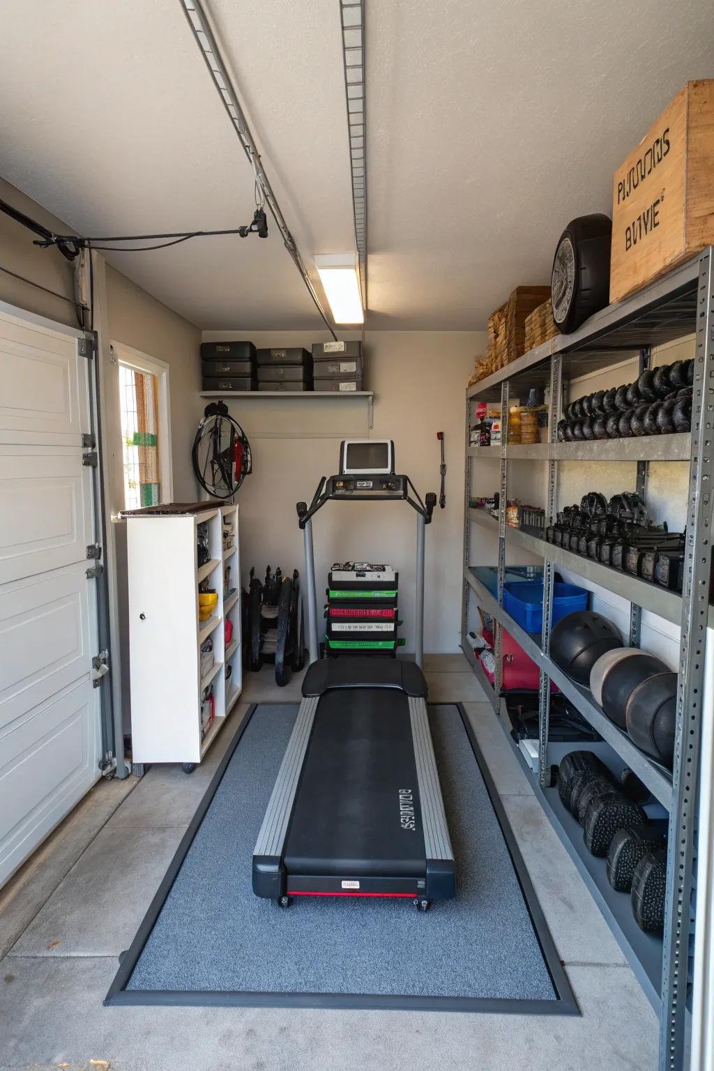 Organize your garage through functional workout zones.