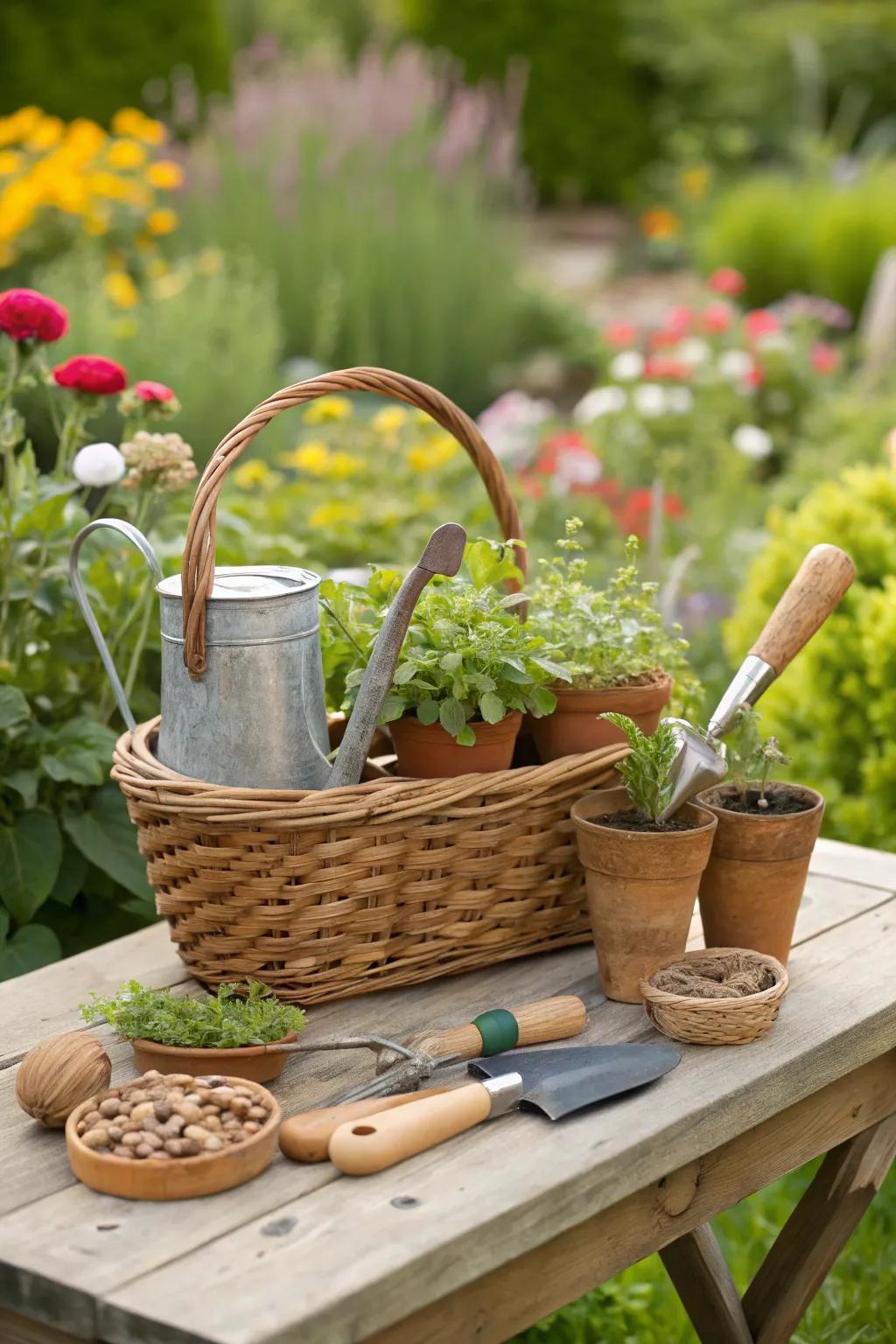 A gardener's paradise in a container.