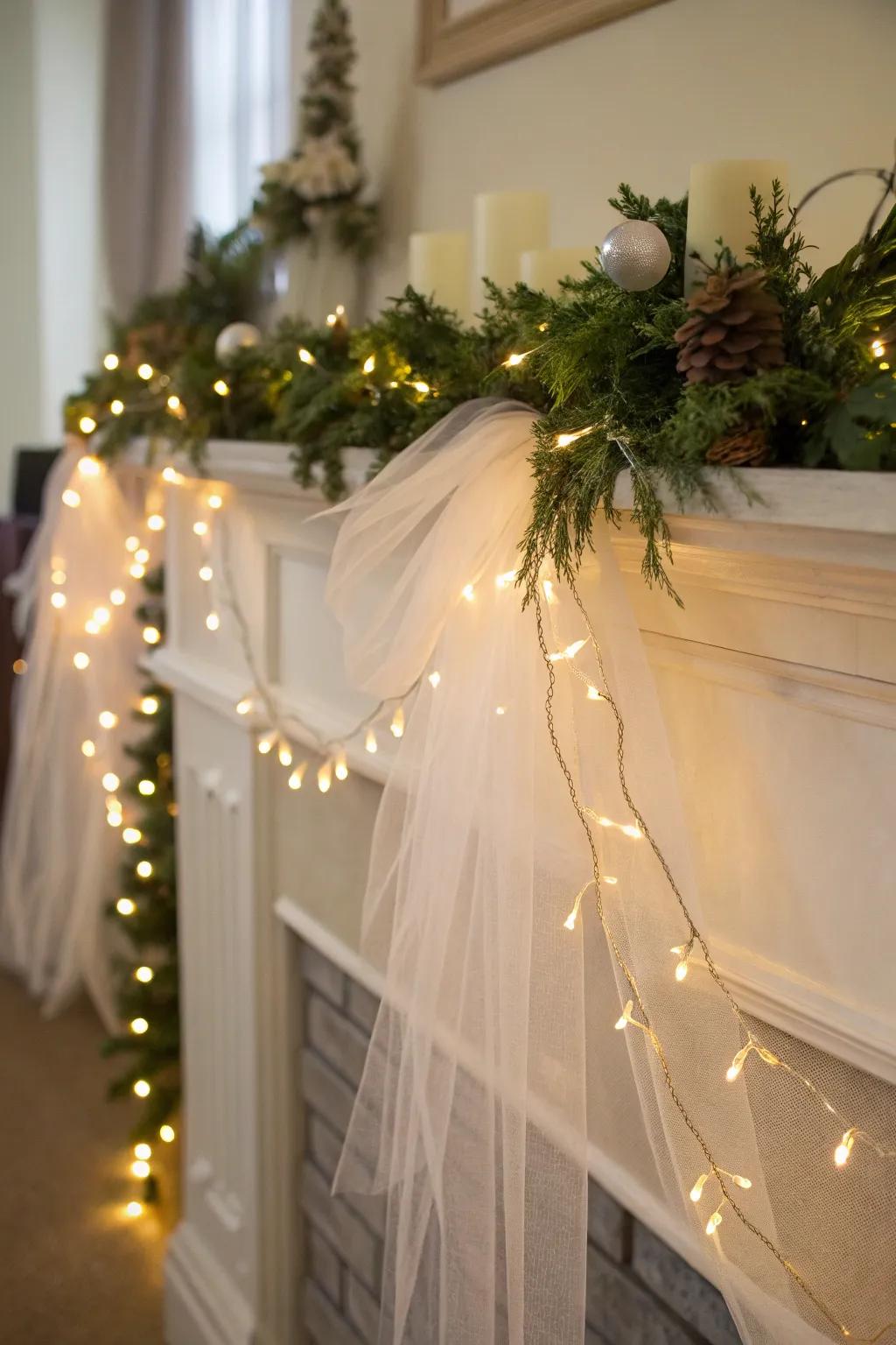 Add elegance to your home using a netting garland.