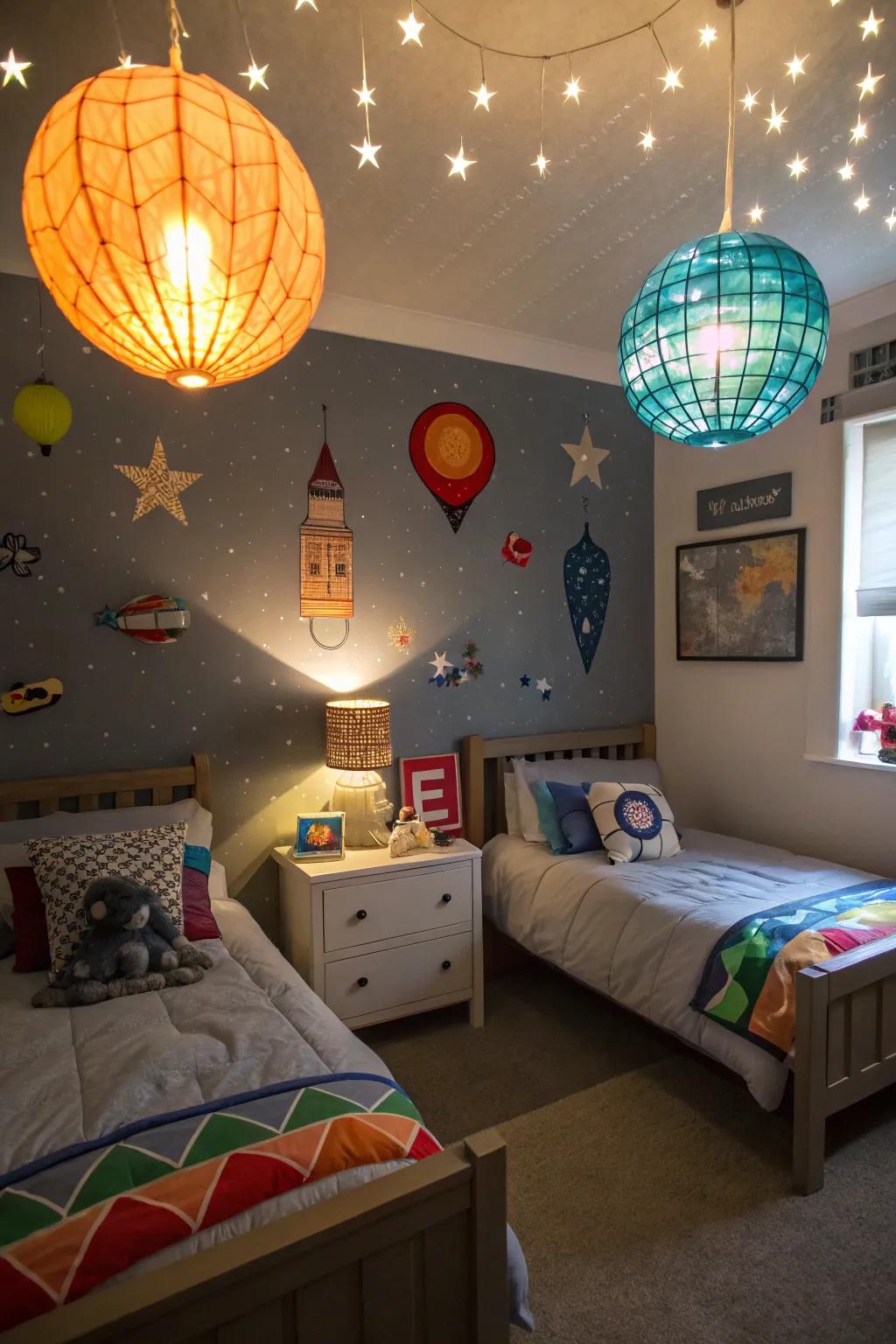 Creative illumination adds character to the area