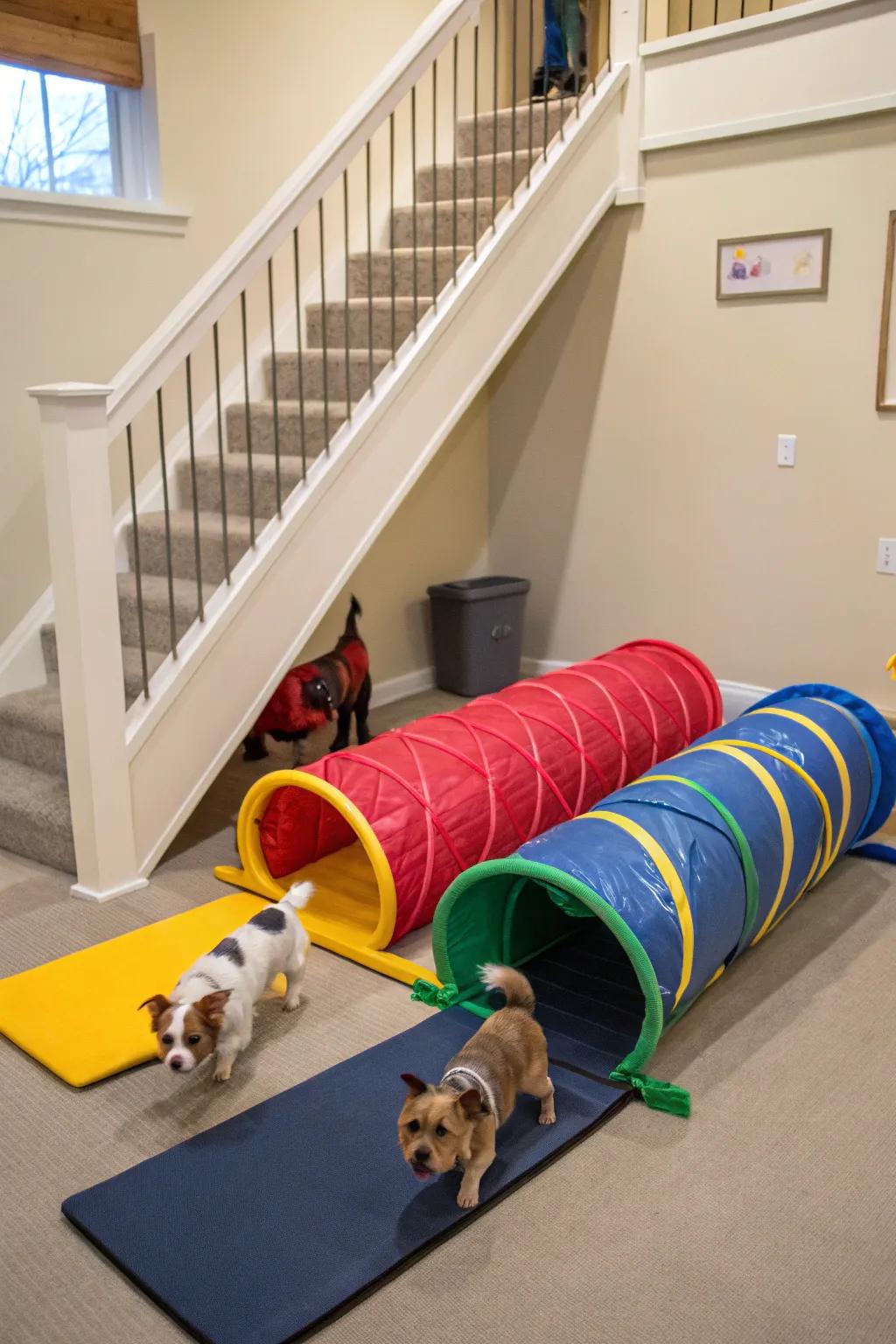 A playful setup provides endless entertainment for your small dog.