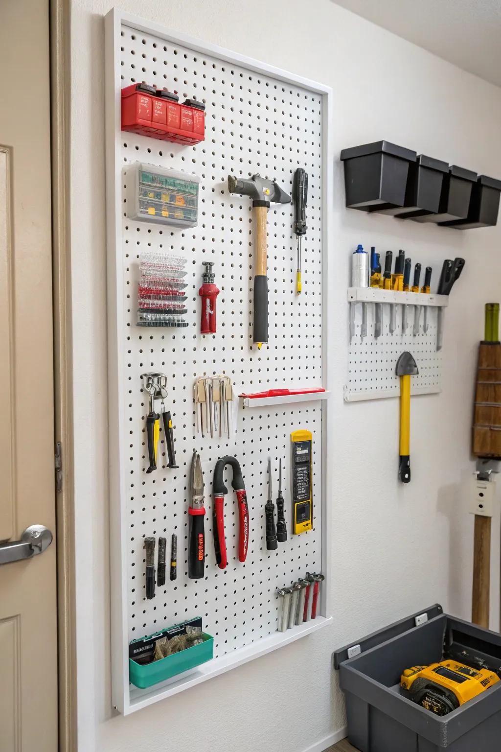Pegboards are a great way to set up your closet the way you want and keep it working well.