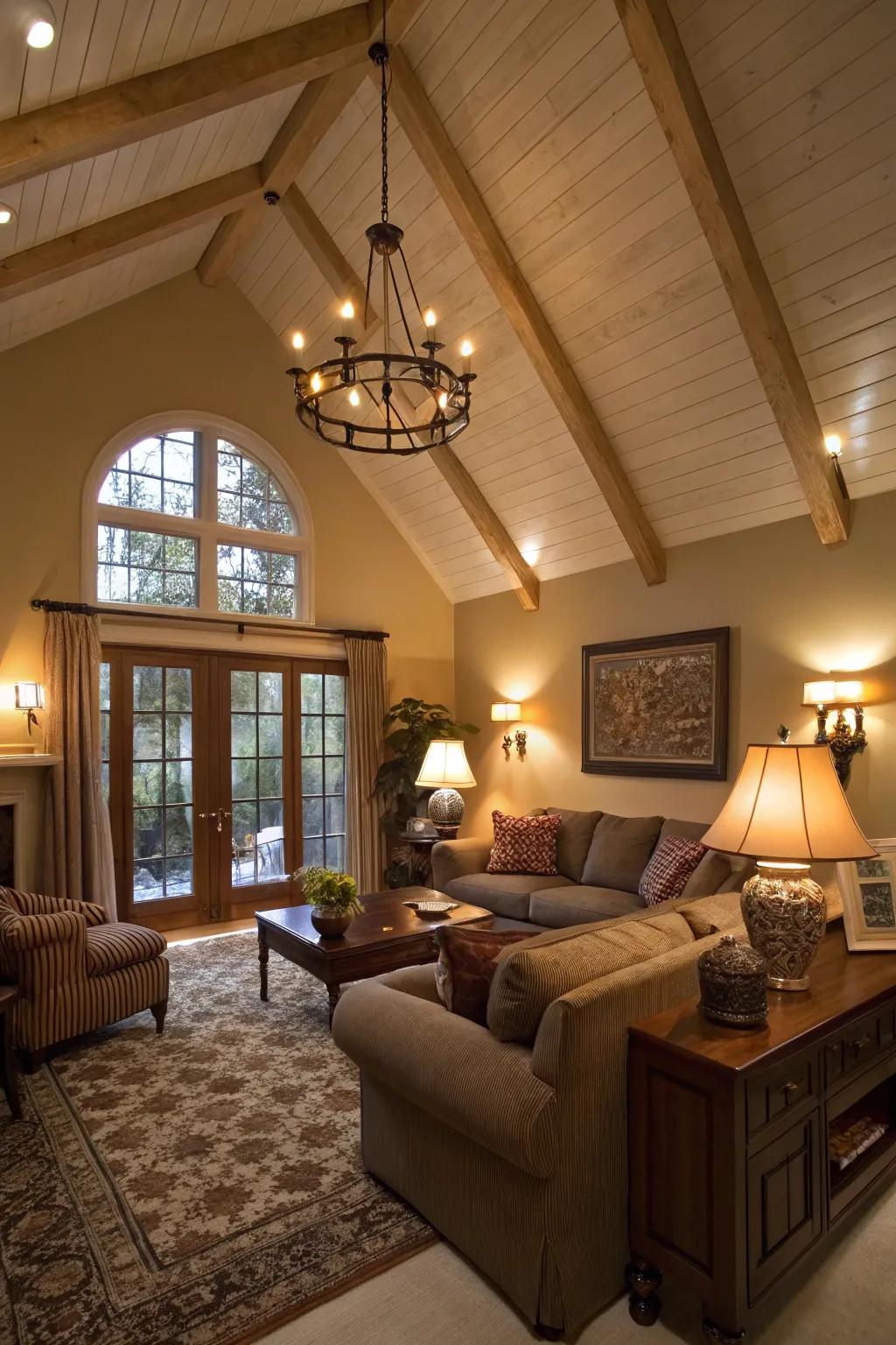 Layered lighting gives spaces warmth and dimension.