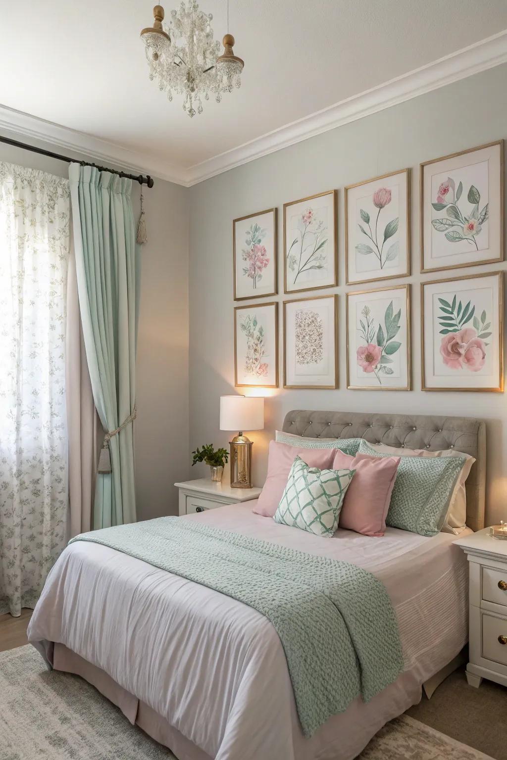 Soft tones offer a soothing atmosphere for your bedroom.