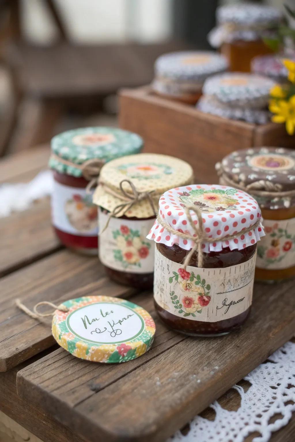 Handcrafted conserve vessels presenting a taste of homemade goodness