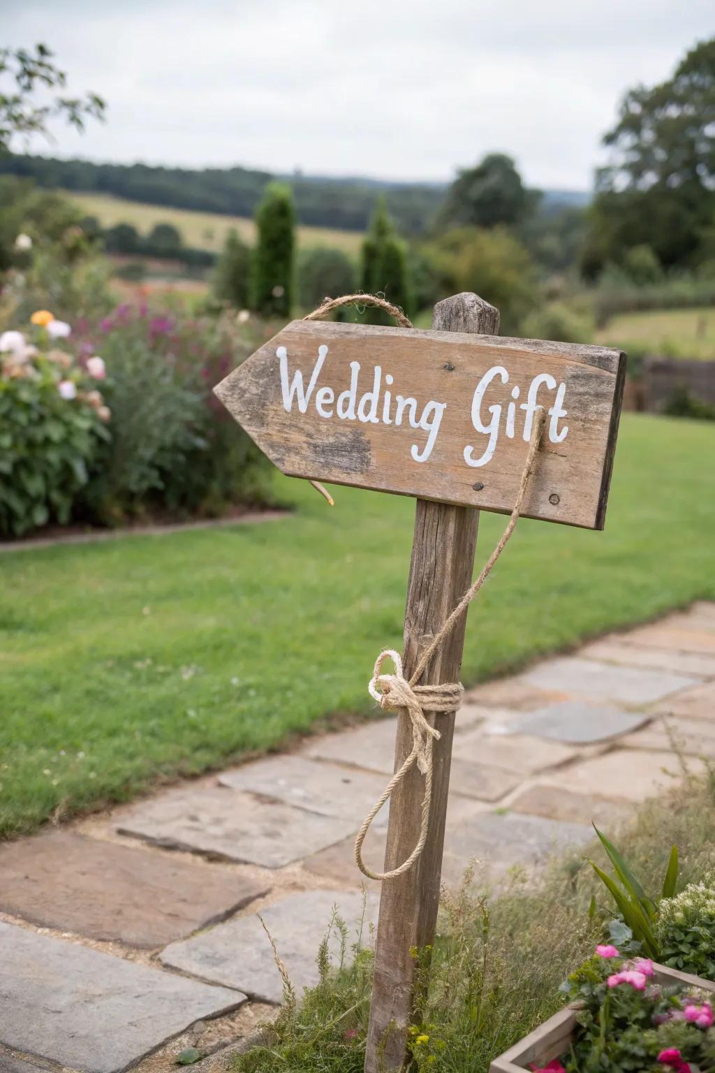 A down-to-earth arrow marker adds direction with panache.