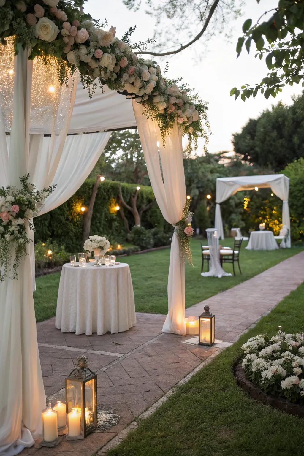 A lovely at-home wedding design that&rsquo;s both elegant and intimate.