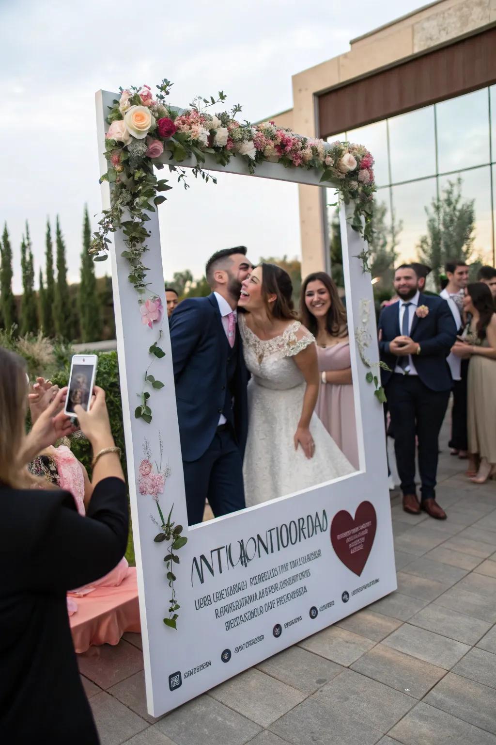 Interactive frame signs facilitate enjoyable photographs and lasting memories.