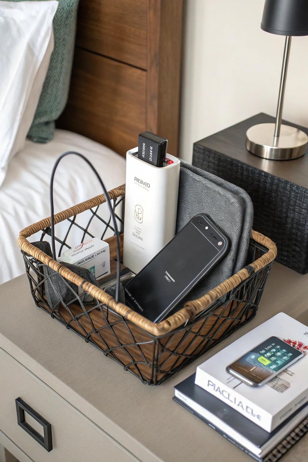 A pocket device charger ensures visitors remain connected effortlessly.