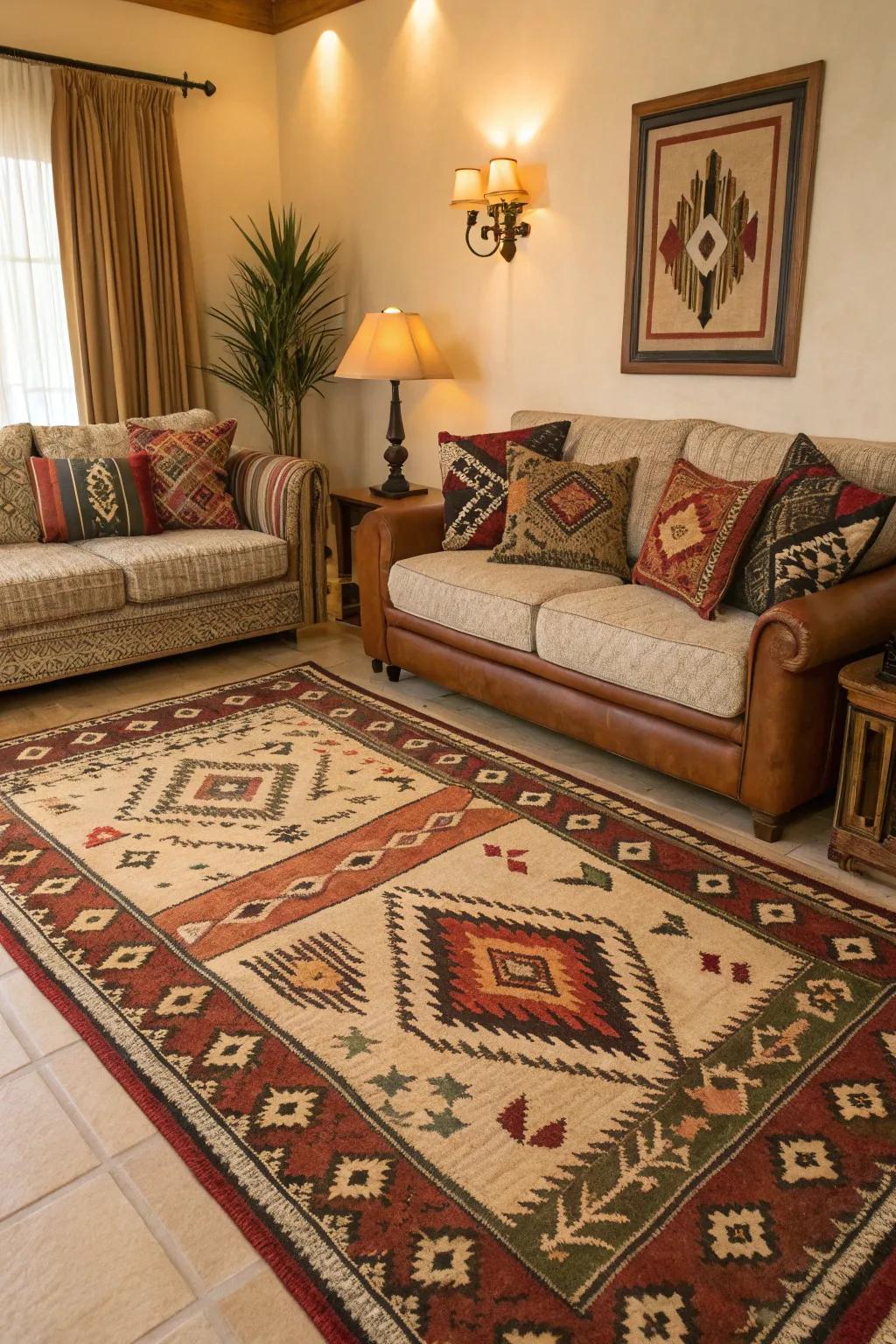 Southwestern patterns bring culture and color to your decor.