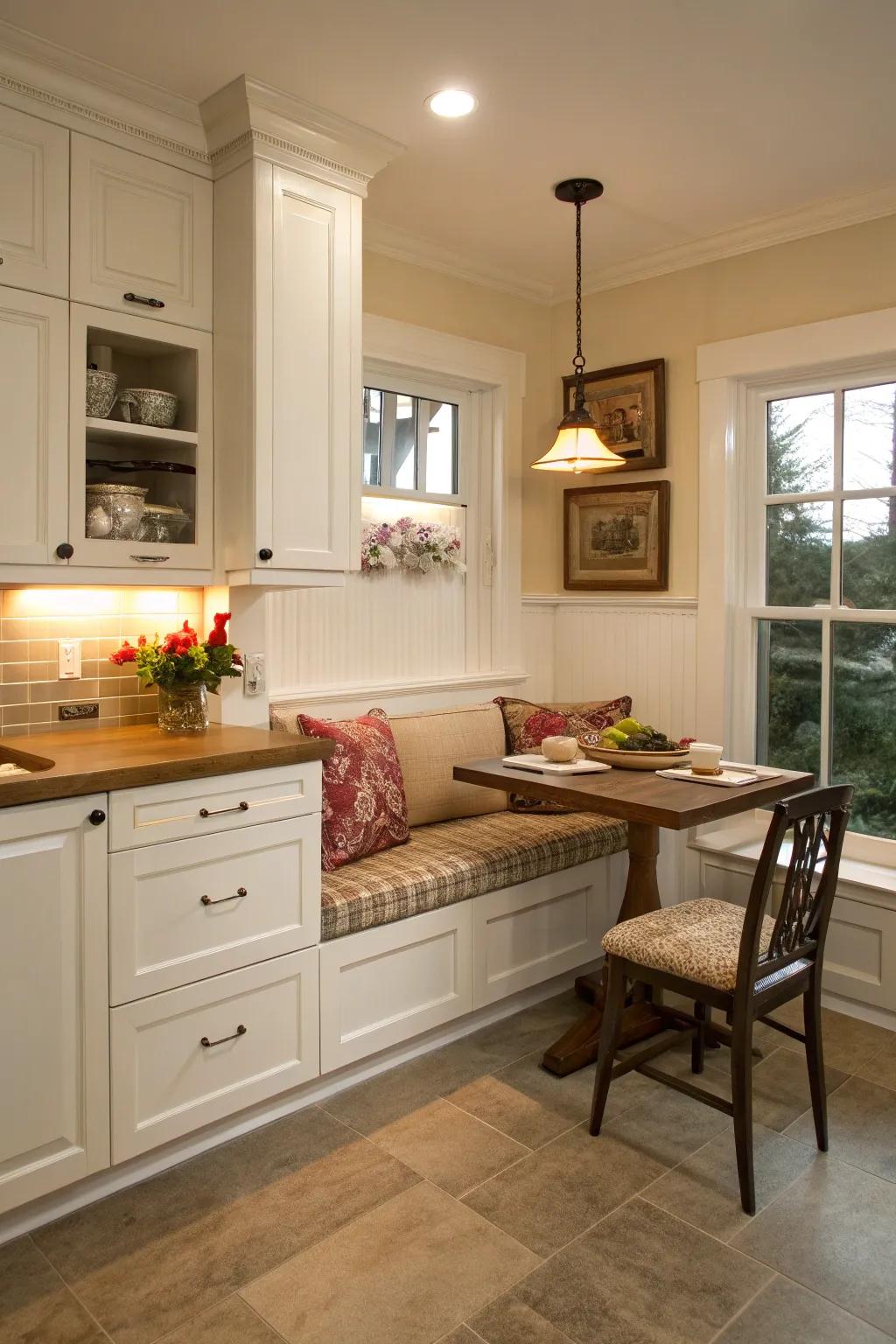 A comfortable corner in the kitchen, perfect for those moments of relaxation.