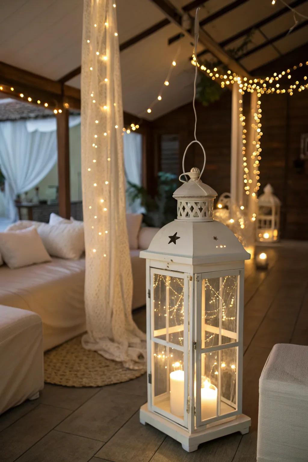 White lights that illuminate your holiday evenings.