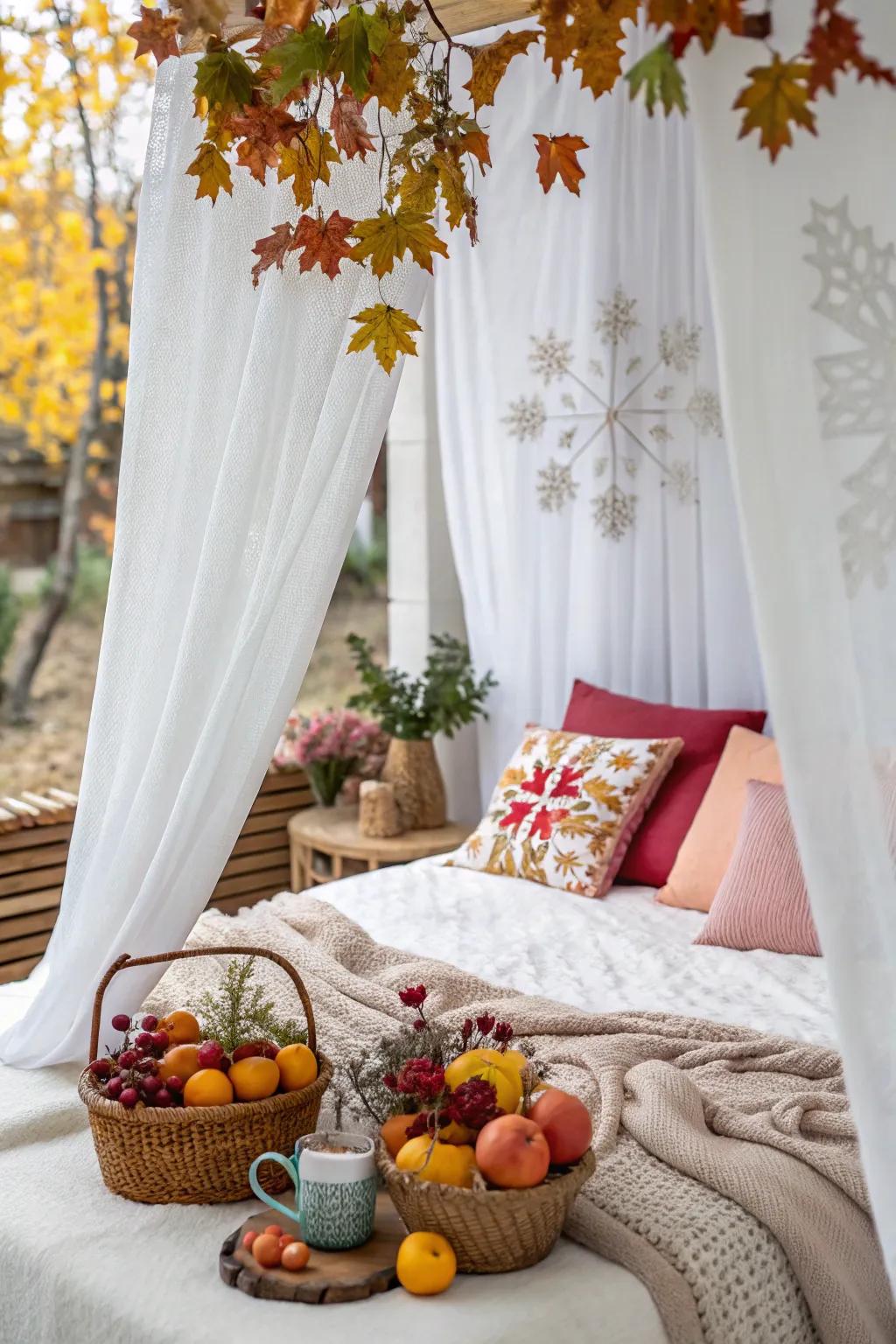 Ivory drapes adapt well to seasonal decor changes.
