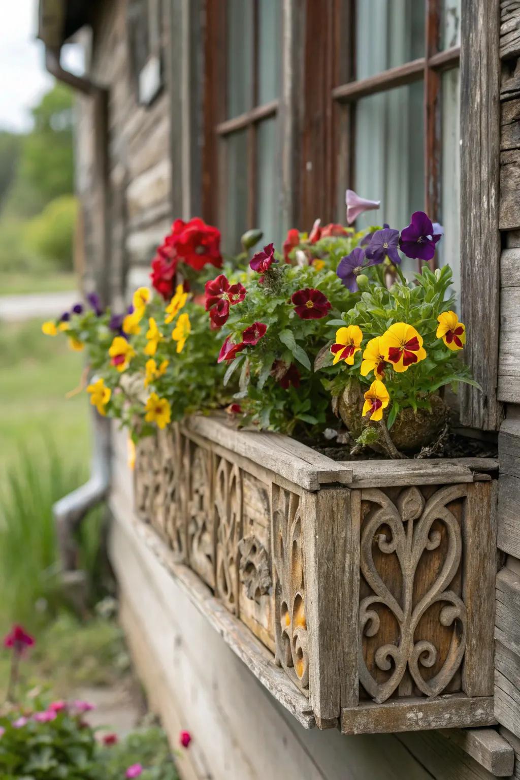 A down-to-earth wood box offering attractive farmhouse appeal.