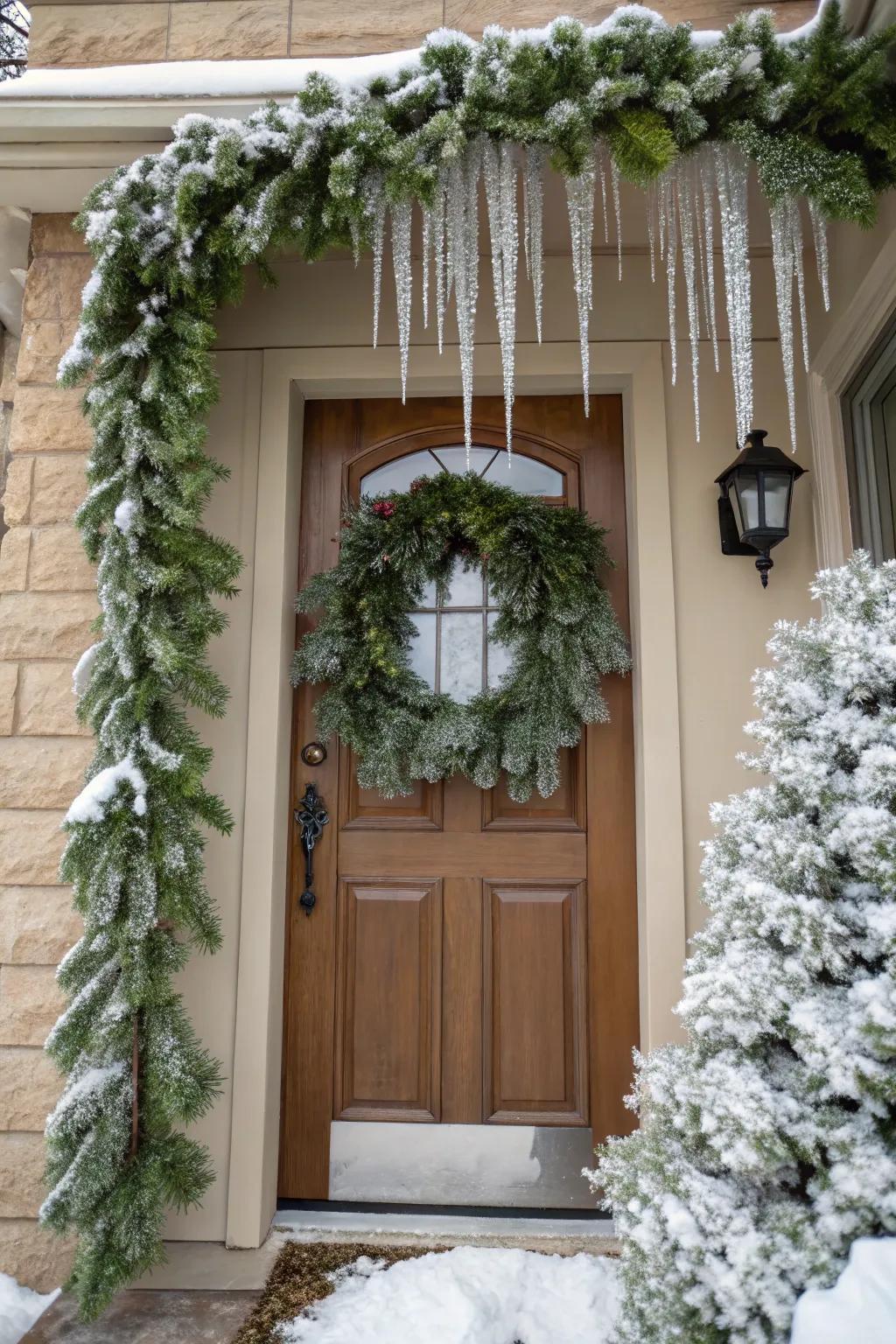 Artificial snow contributes a magical winter impression.