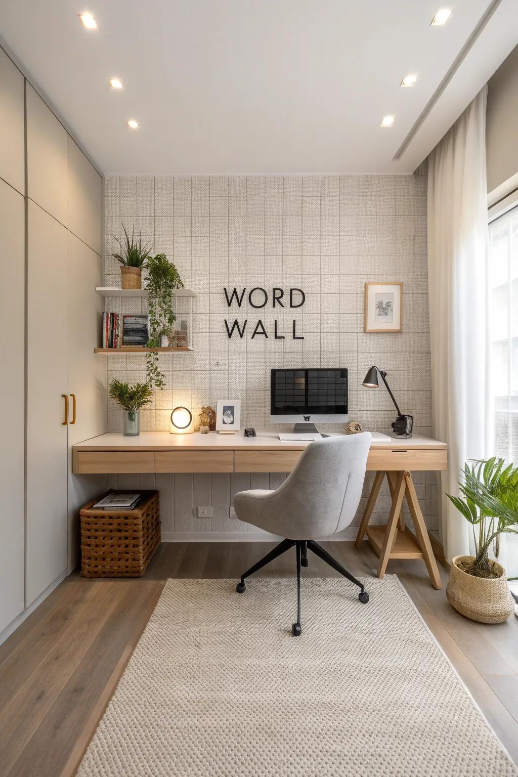 Embrace elegance with a simple word design.