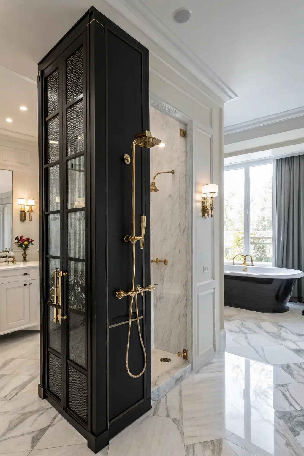 Inspiring Shower Ideas Featuring Black Accents