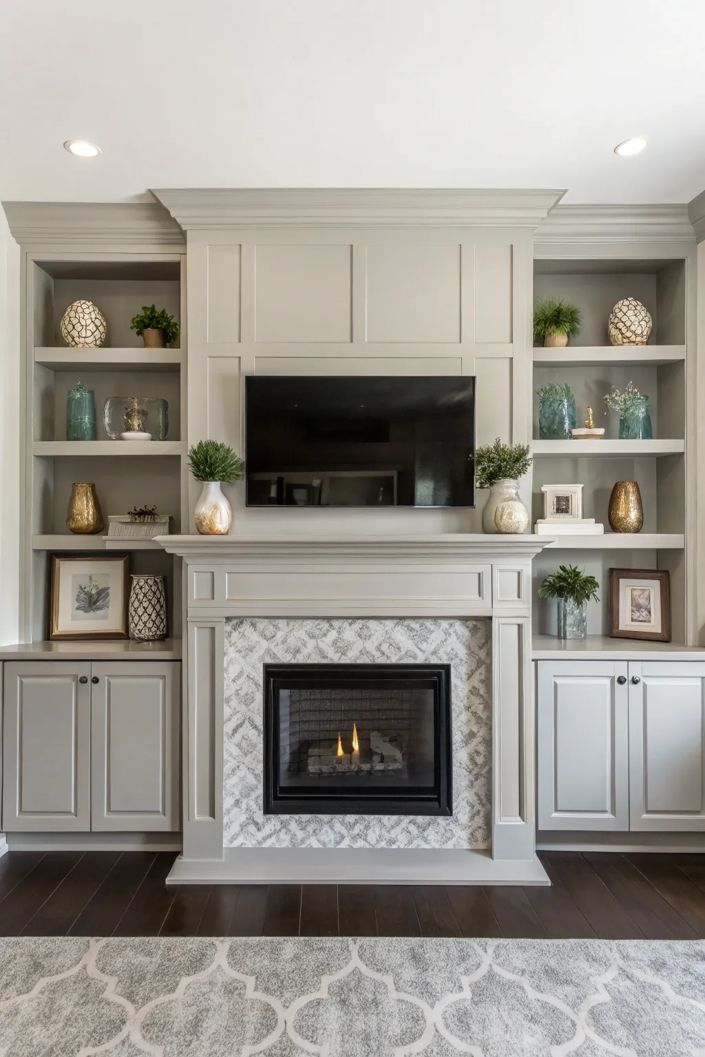 Elegant Fireplace Cabinet Inspiration