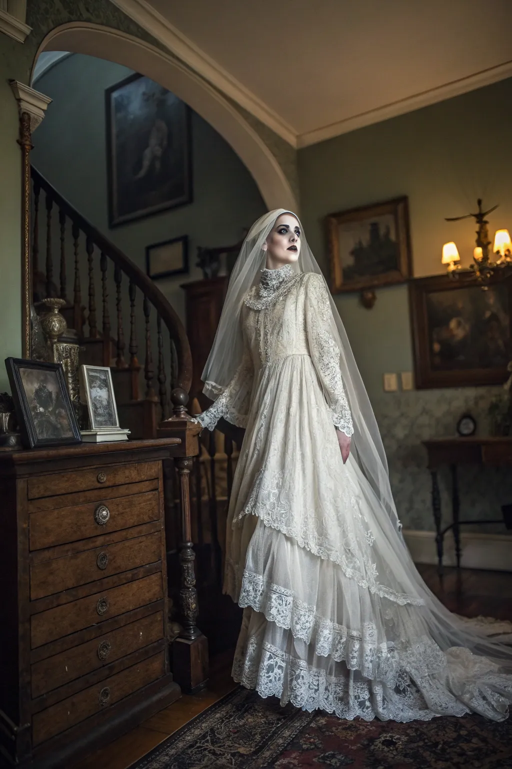 Chic Halloween Costumes Modeled with Flair