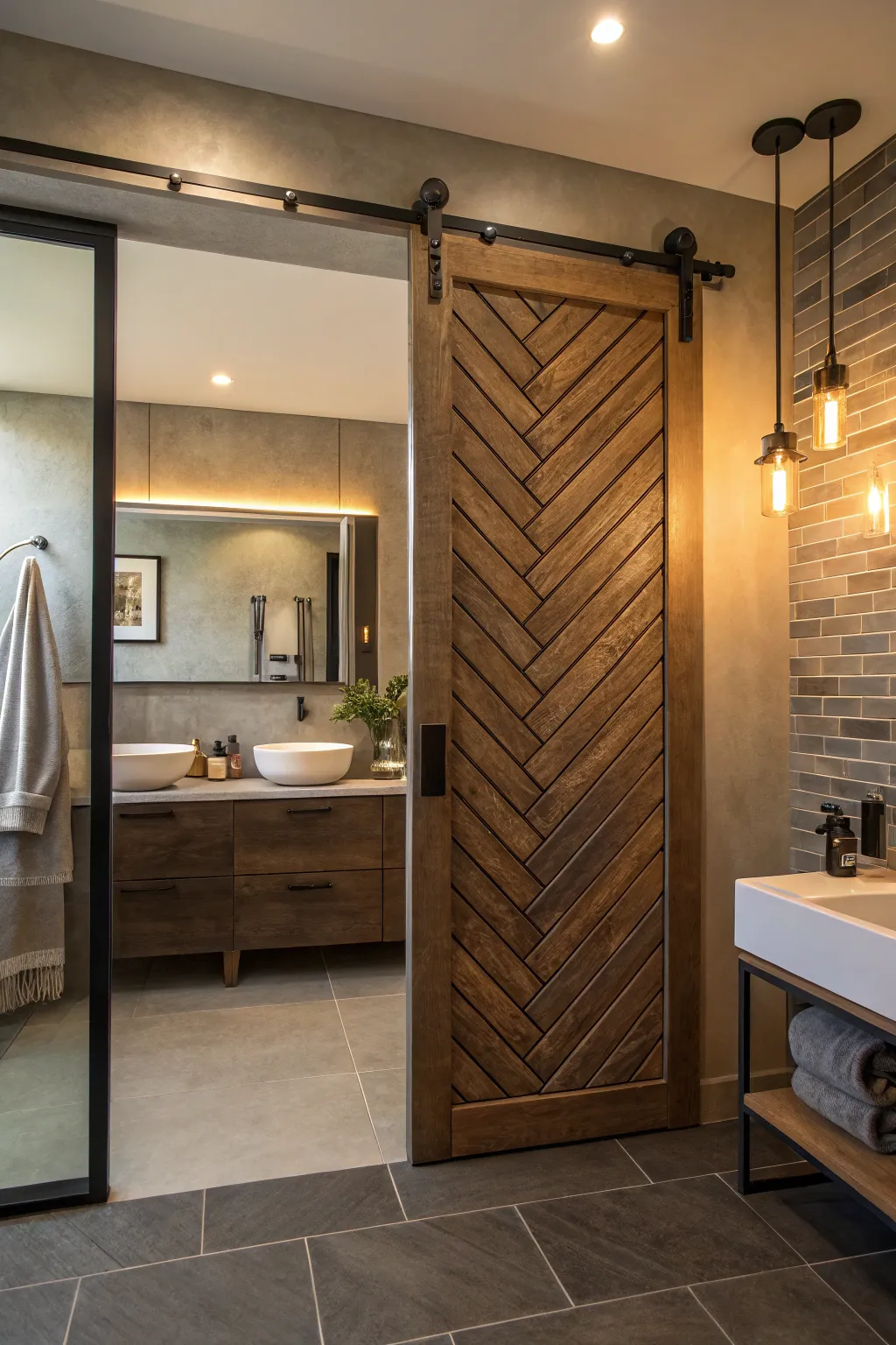 Creative Barn Door Inspirations for Bathrooms