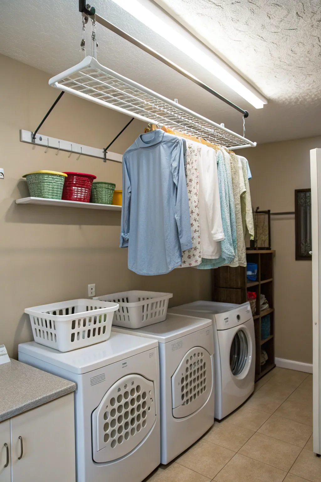 Modern Rack Ideas for Laundry Room Organization