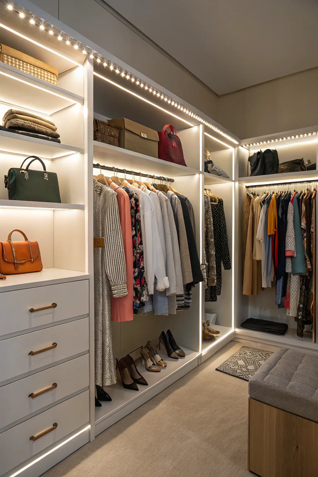 Chic L-Shaped Closet Design Inspirations