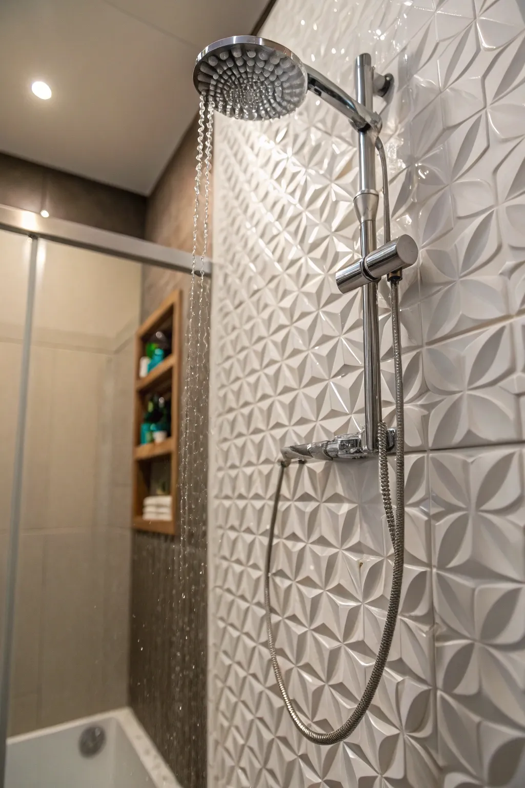 Modern Shower Tile Inspiration for Small Bathrooms