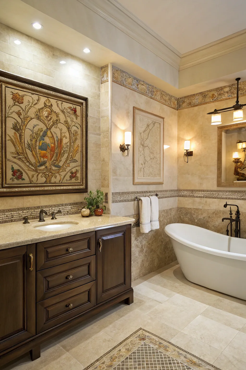 Elegant Beige Bathroom Design Inspirations