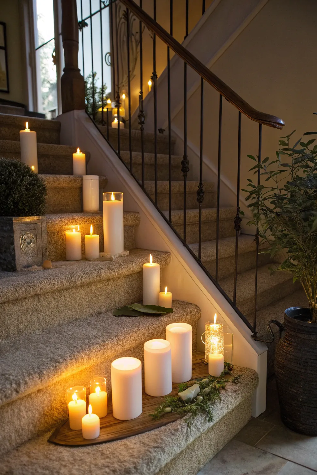 Step-by-Step Staircase Christmas Decorating Ideas