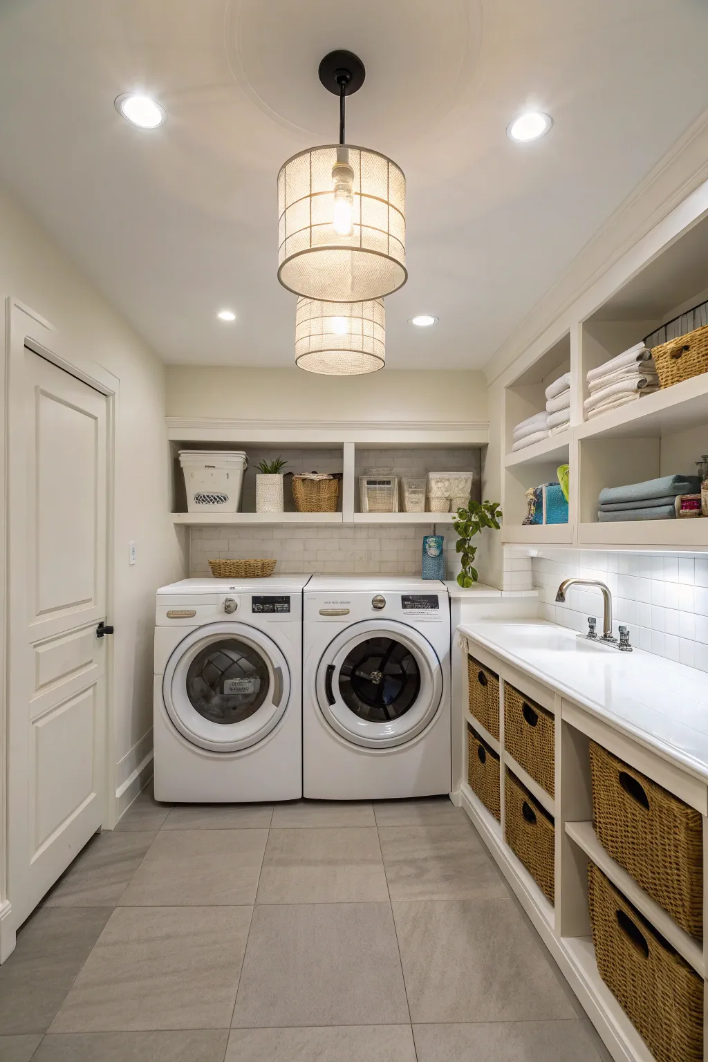 Bright and Practical Laundry Room Lighting Ideas