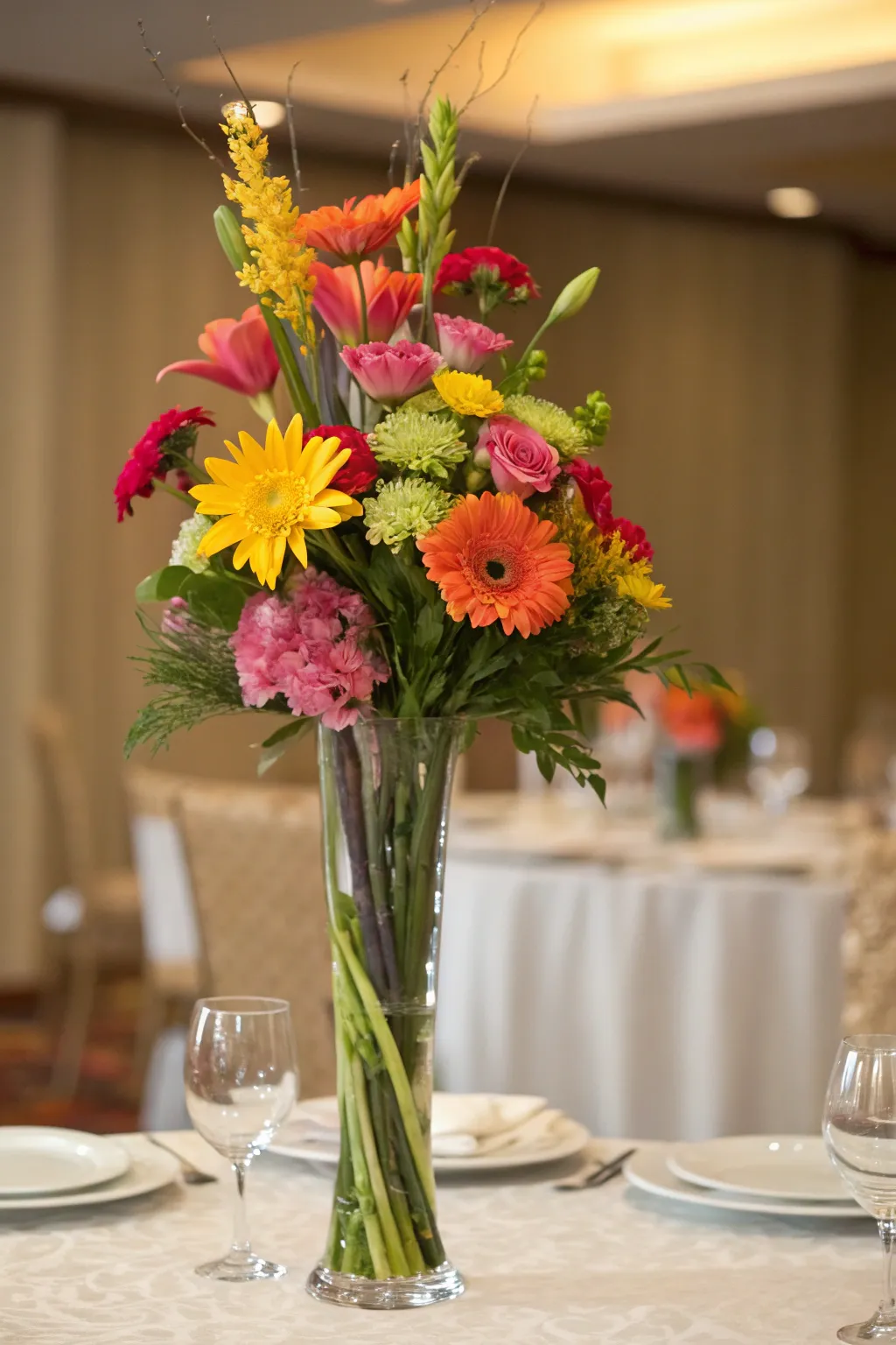 Chic Flower Table Centerpiece Inspiration